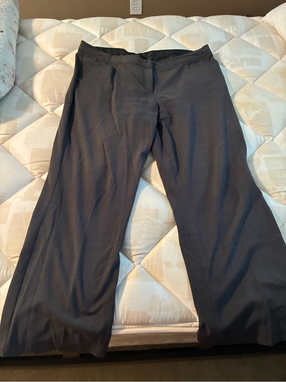 Lane Bryant Women’s Wide-Leg Dress Pants in dark gray